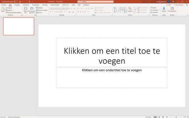 Powerpoint leeg slide